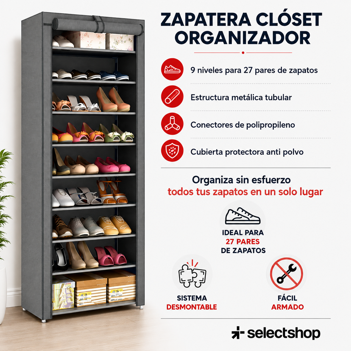 Organizador Vertical Para Calzado