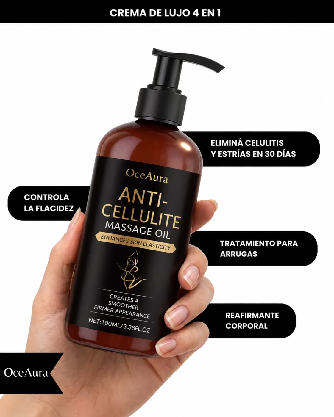 DERMODELUXE – Emulsión Corporal Anticelulitis, Antiflacidez y Efecto Drenante