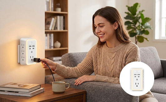 Aless™ 10-in-1 ETL-Certified Surge Protector Power Outlet