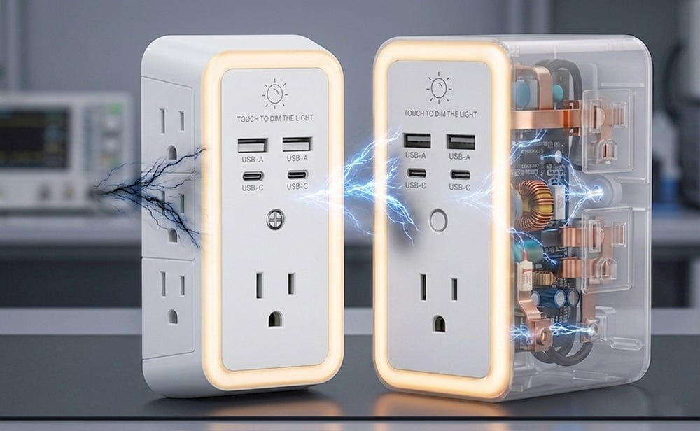 Aless™ 10-in-1 ETL-Certified Surge Protector Power Outlet