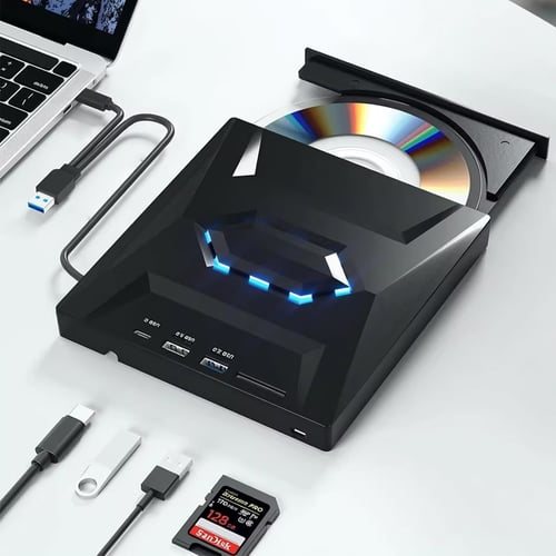 7-in-1 External USB DVD Drive & Blu-ray Player