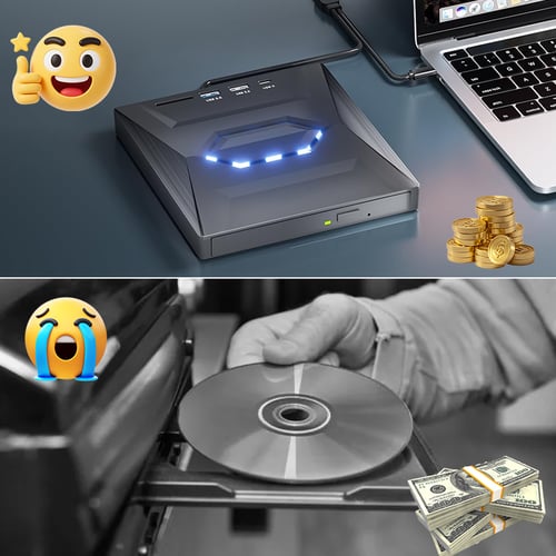 7-in-1 External USB DVD Drive & Blu-ray Player