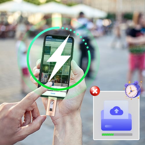 News 3-in-1 High-Capacity USB Drive with Fingerprint Security